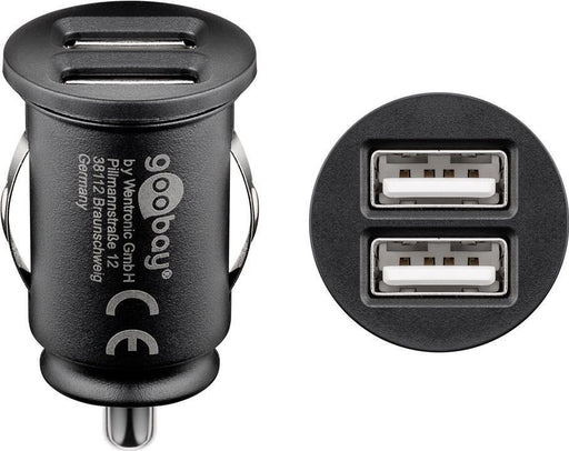 Dvigubas USB įkrovimo adapteris automobiliui Goobay 2.1A Priedai Goobay AUTOGARSAS.LT