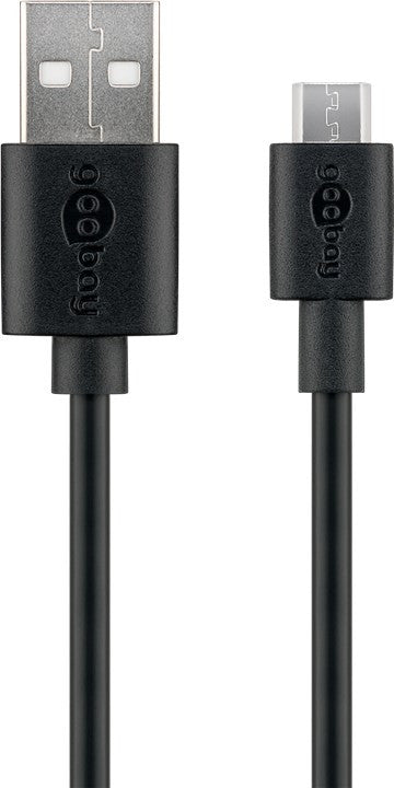 Goobay micro USB įkrovimo ir duomenų perdavimo kabelis - „Android“ įrenginiams Laidai Goobay AUTOGARSAS.LT