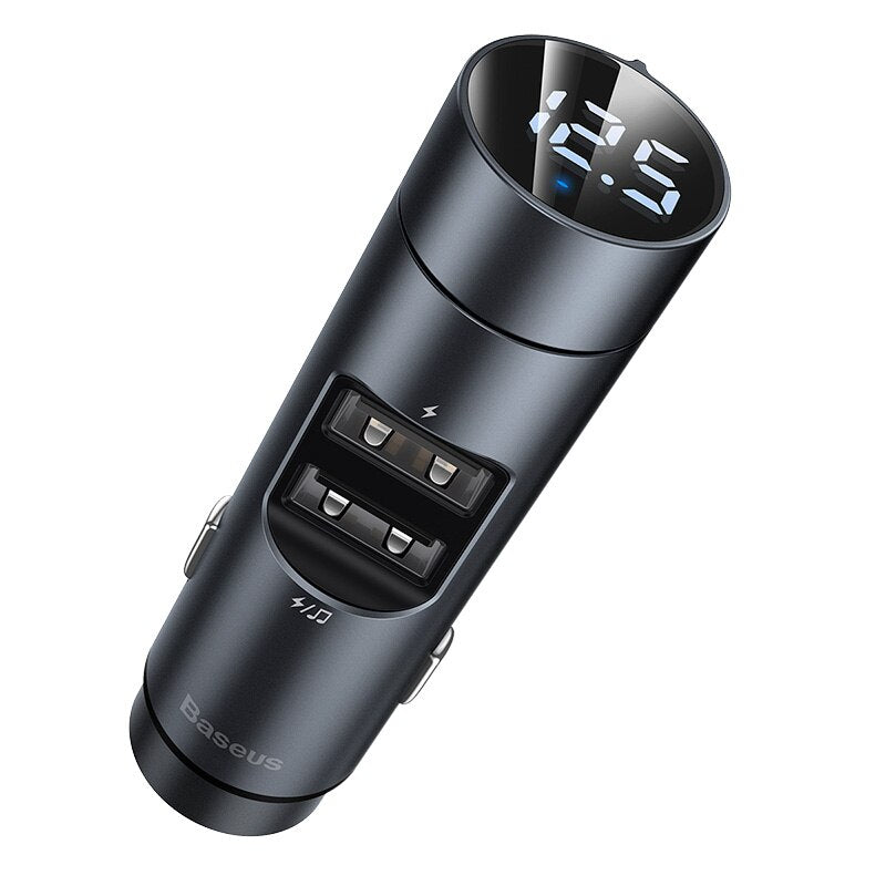 Automobilinis įkroviklis FM siųstuvas „USB“ moduliatorius „Bluetooth“ laisvų rankų įranga Baseus BS-01 Priedai Baseus AUTOGARSAS.LT
