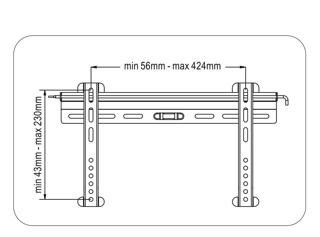 Goobay TV EasyFix Ultraslim L, TV laikiklis - schema