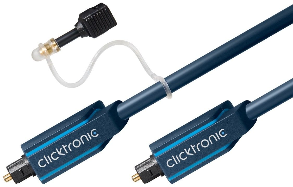 Clicktronic optinio kabelio komplektas - optinis skaitmeninis kabelis + 3.5mm adapteris 20.0m Laidai Clicktronic AUTOGARSAS.LT
