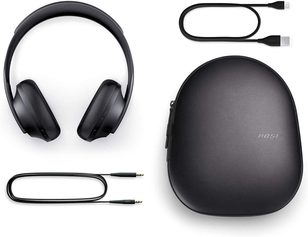 Bose 700 ausinių dėklas, USB, USB-C, audio kabeliai