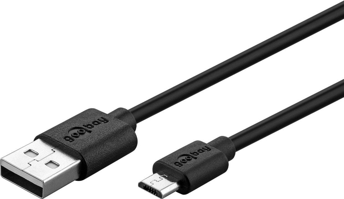 Goobay micro USB įkrovimo ir duomenų perdavimo kabelis - „Android“ įrenginiams Laidai Goobay AUTOGARSAS.LT