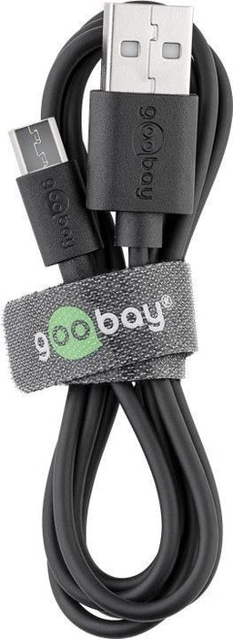 Goobay micro USB įkrovimo ir duomenų perdavimo kabelis - „Android“ įrenginiams 2m Laidai Goobay AUTOGARSAS.LT