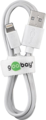 Goobay USB Lightning Apple iPhone/iPad įkrovimo ir duomenų perdavimo kabelis 1.0m Laidai Goobay AUTOGARSAS.LT