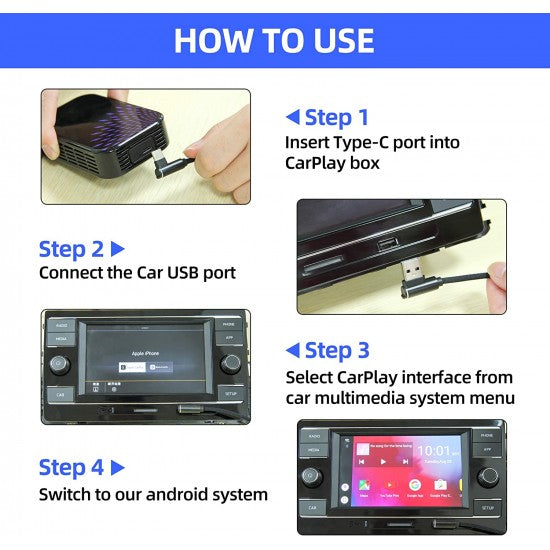 AutoSmart AU-CP99 S, Android Carplay adapteris automobiliui