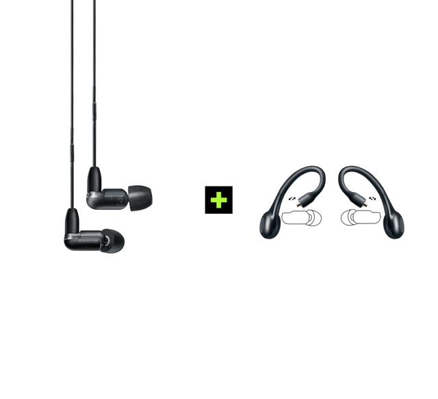 Shure AONIC 3 TRUE WIRELESS EARPHONE BUNDLE,  Ausinių ir belaidžių ausinių adapterio rinkinys (įvairių spalvų)