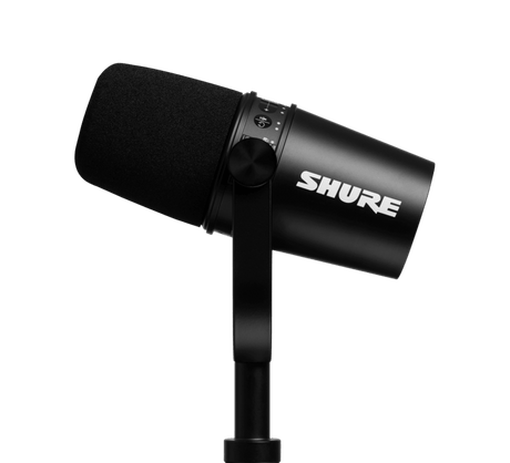 Shure MV7, mikrofonas (įvairių spalvų)- jjuoda