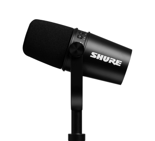 Shure MV7, mikrofonas (įvairių spalvų)- jjuoda