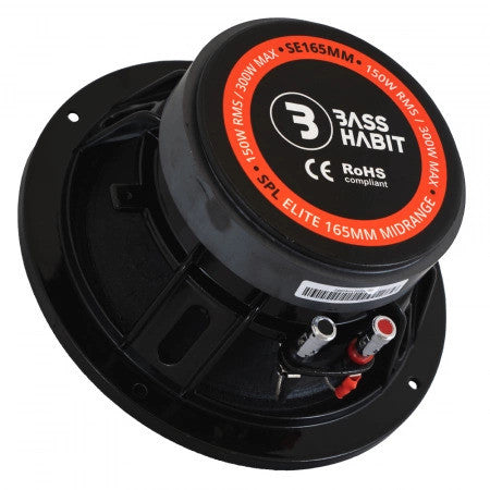 Bass Habit SPL Elite SE165M, automobilinis žemų dažnių garsiakalbis- galas