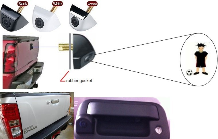 Universali galinio vaizdo kamera CRC18, PickUp tipo Galinio vaizdo kameros LaviLine AUTOGARSAS.LT