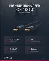 Clicktronic High Speed HDMI™, (3 m.) HDMI kabelis su Ethernet palaikymu