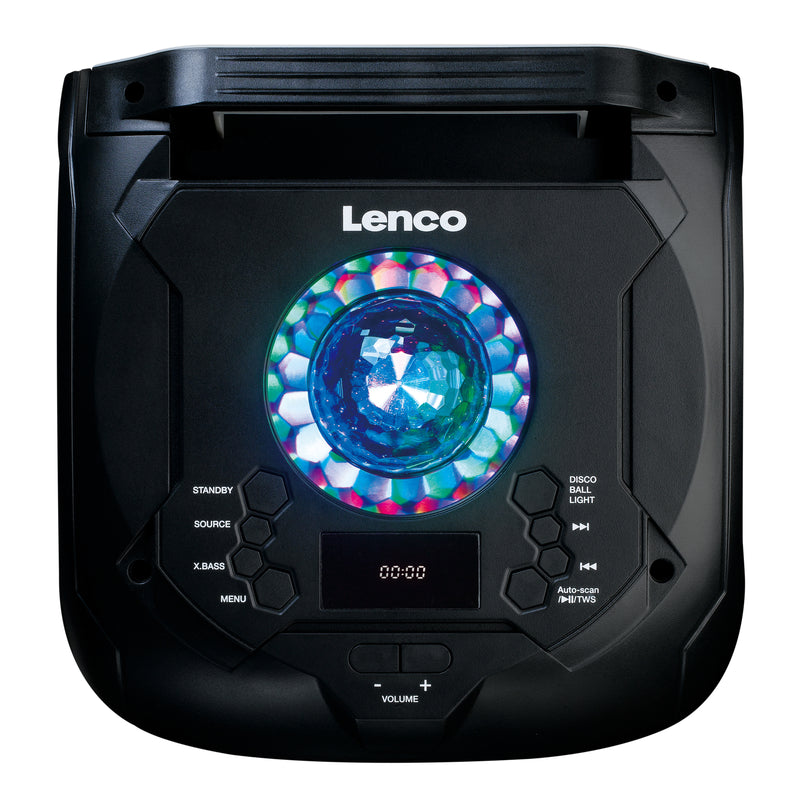 Lenco PA 260BK, nešiojama garso sistema su RGB apšvietimu- valdymas