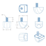 AMPIRE KCX802, galinio vaizdo kamera automobiliui