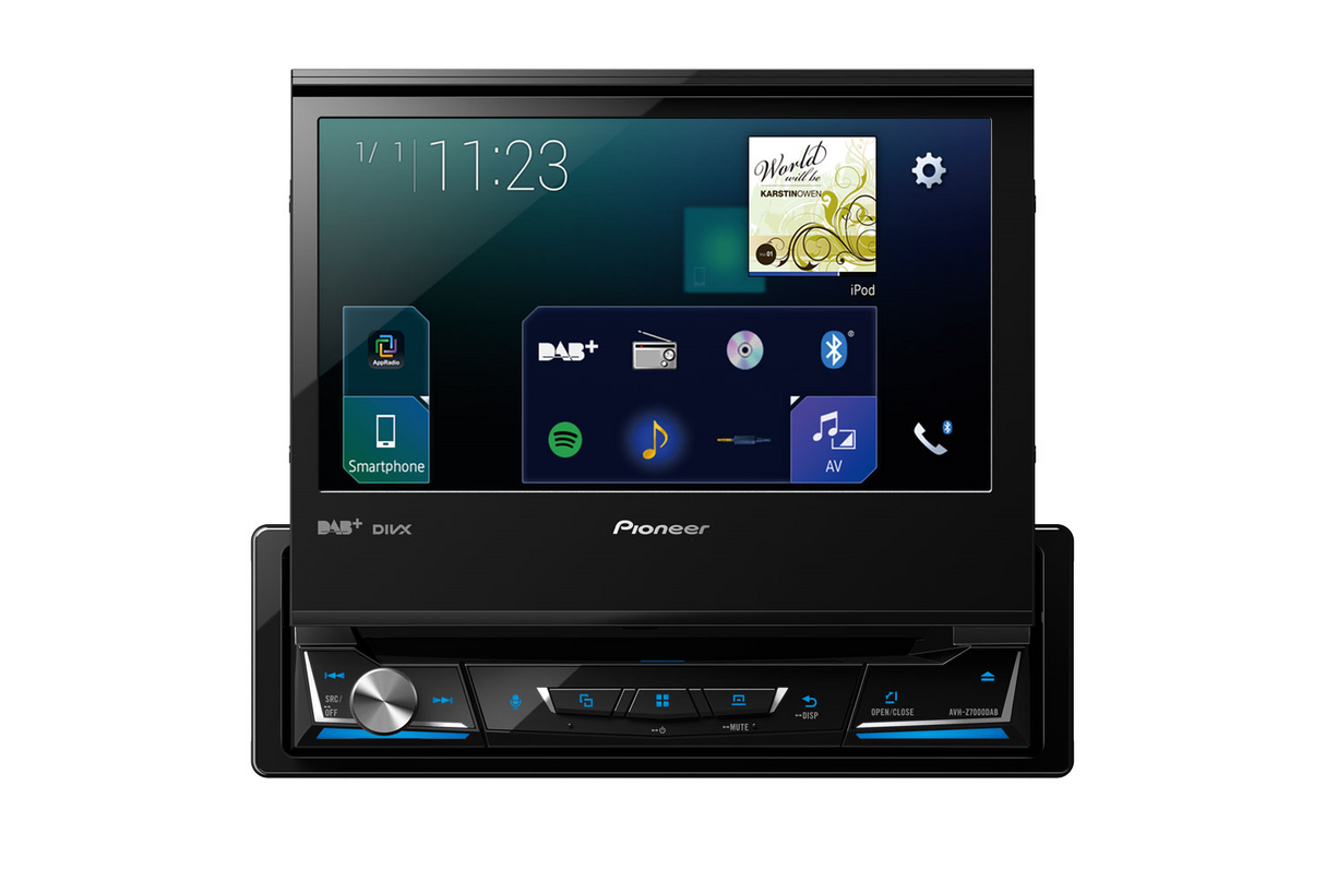 Multimedija automobiliui Pioneer AVH-Z7000DAB, 1-DIN, USB, BLUETOOTH, DAB/DAB+, Apple CarPlay, Android Auto, Waze Multimedija Pioneer AUTOGARSAS.LT