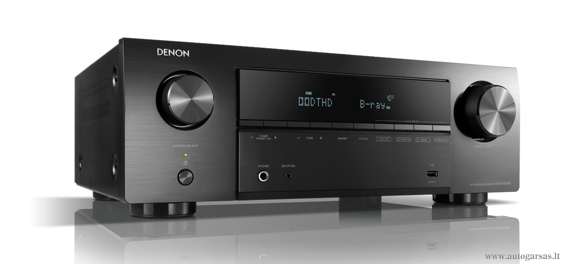 AV resyveris Denon  AVR-X550BT 5.2 kanalo namų kino stiprintuvas 5x130W su Bluetooth Namu kinas Denon AUTOGARSAS.LT