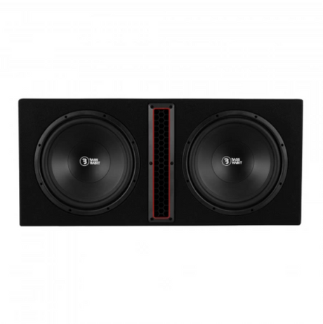 Bass Habit Play 212 2x12tum, 600W automobiliniai žemų dažnių garsiakalbiai korpuse