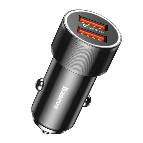 Dvigubas USB įkrovimo adapteris automobiliui Baseus BSC-C15K QC3.0 36W Priedai Baseus AUTOGARSAS.LT