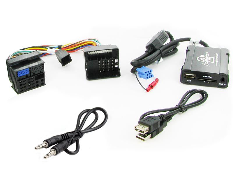 Automobilinis USB/SD adapteris CTARNUSB005, skirtas Renault 12pin Quadlock AV/USB/AUX/BT adapteriai Connects AUTOGARSAS.LT