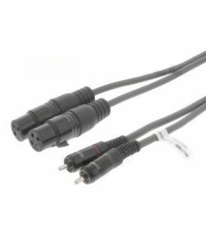 CKA703/2W 2x RCA (K) <> 2x XLR 3pin (L), (1.5 m.) signalinis RCA kabelis