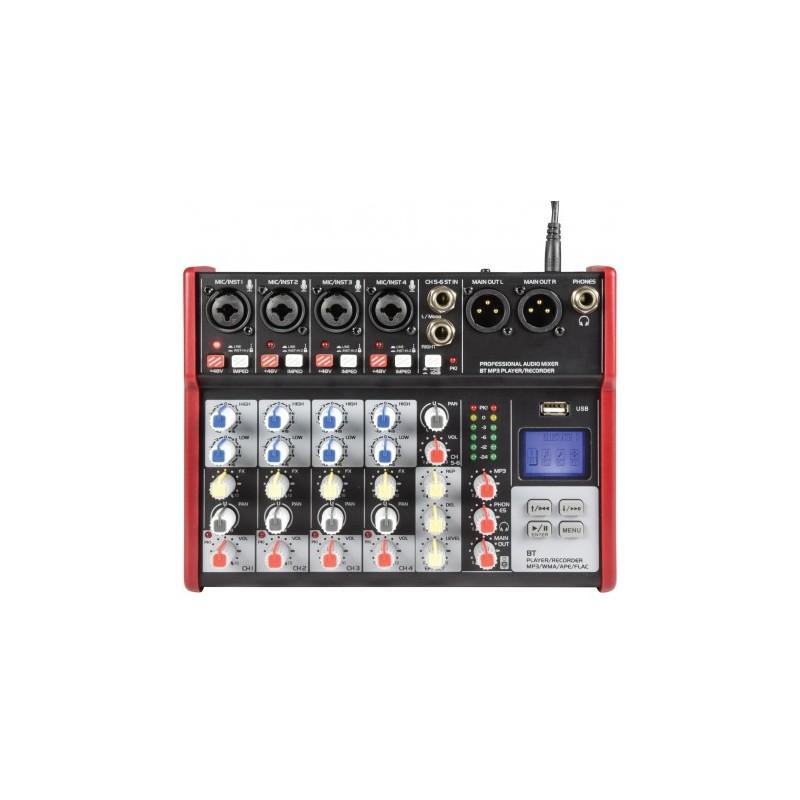 Citronic CSM-6 Mikšerinis Pultas su Bluetooth, USB, MP3 grotuvu