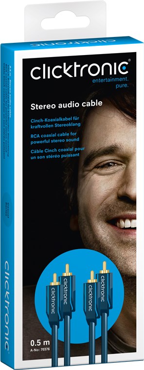 Clicktronic (0.5 m.), RCA signalinis koaksialinis audio kabelis