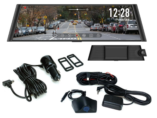 Connects2 AP00CN1812, Monitorius 9" ant veidrodžio su priekine ir galine kamera + vaizdo registratorius