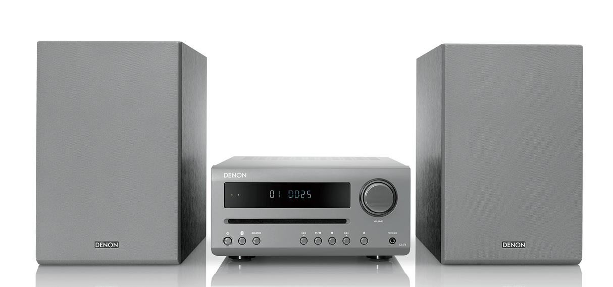 Denon D-T1, Stereo Radijo imtuvas su CD ir kolonėlėmis (įvairių spalvų)- pilka