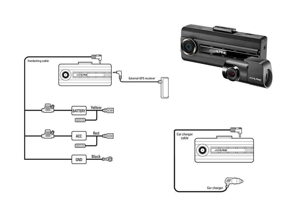 Фlpine DVR-C310S, vaizdo registratorius- schema
