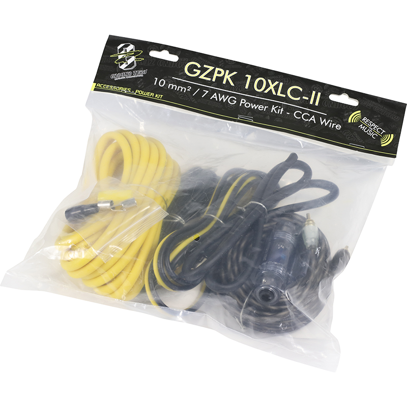 Ground Zero GZPK 10XLC-II, 10 mm² CCA maitinimo kabelio montavimo rinkinys 