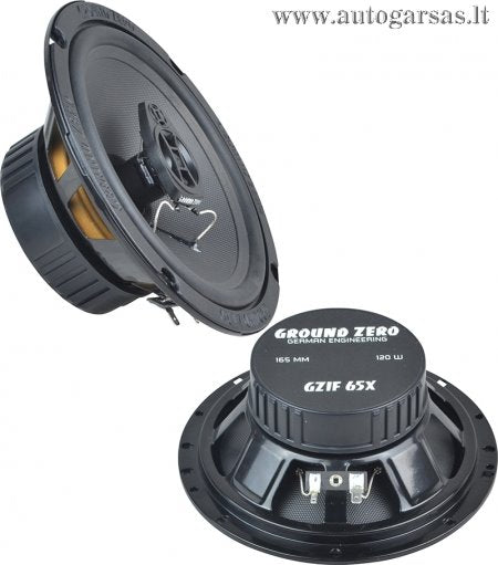 Garsiakalbiai Ground Zero Iridium GZIF 65X 16,5 cm, koaksialiniai, 120W, 2-jų juostų
