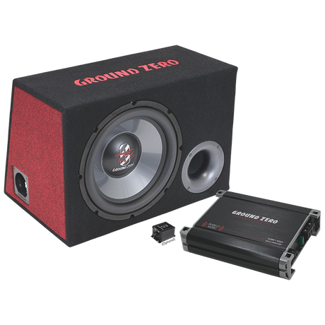 Ground Zero GZ BASS KIT 12.300XL, 300W automobilinė žemų dažnių garso kolonėlė su garso stiprintuvu