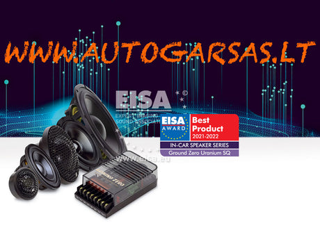 Ground Zero GZUC 165.2SQ, 2-jų juostų komponentiniai garsiakalbiai