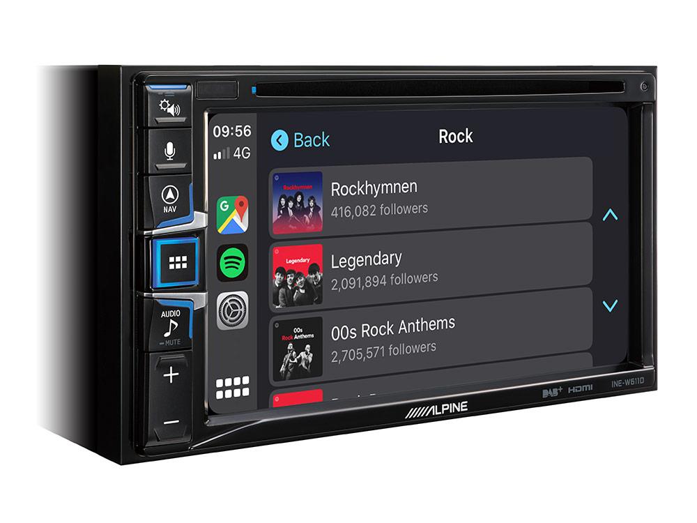 Multimedija automobiliui Alpine INE-W611D, 2-DIN, USB, BLUETOOTH, Apple CarPlay, Android Auto, DAB+ Multimedija Alpine AUTOGARSAS.LT