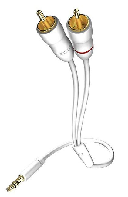 In-Akustik 2xRCA-3.5mm (0,75 m.), RCA Kabelis