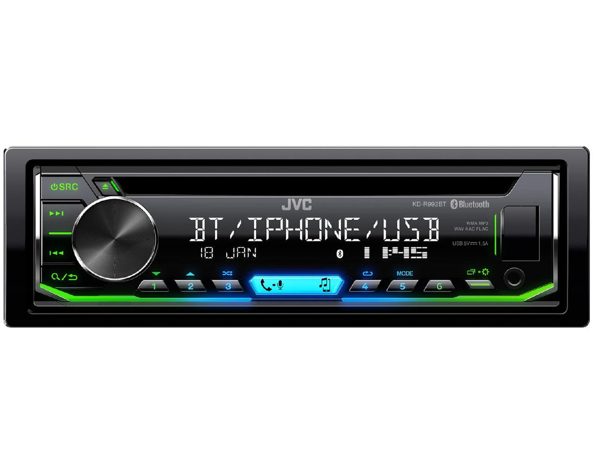 Magnetola automobiliui JVC KD-R992BT, CD, USB, AUX, BLUETOOTH Magnetolos JVC AUTOGARSAS.LT