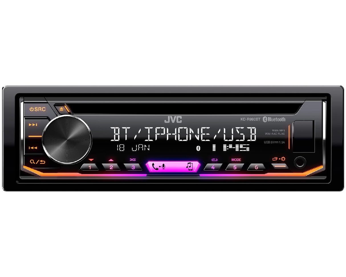 Magnetola automobiliui JVC KD-R992BT, CD, USB, AUX, BLUETOOTH Magnetolos JVC AUTOGARSAS.LT