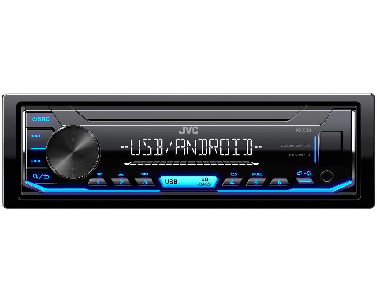 Magnetola automobiliui JVC KD-X151, MP3, USB, AUX Magnetolos JVC AUTOGARSAS.LT