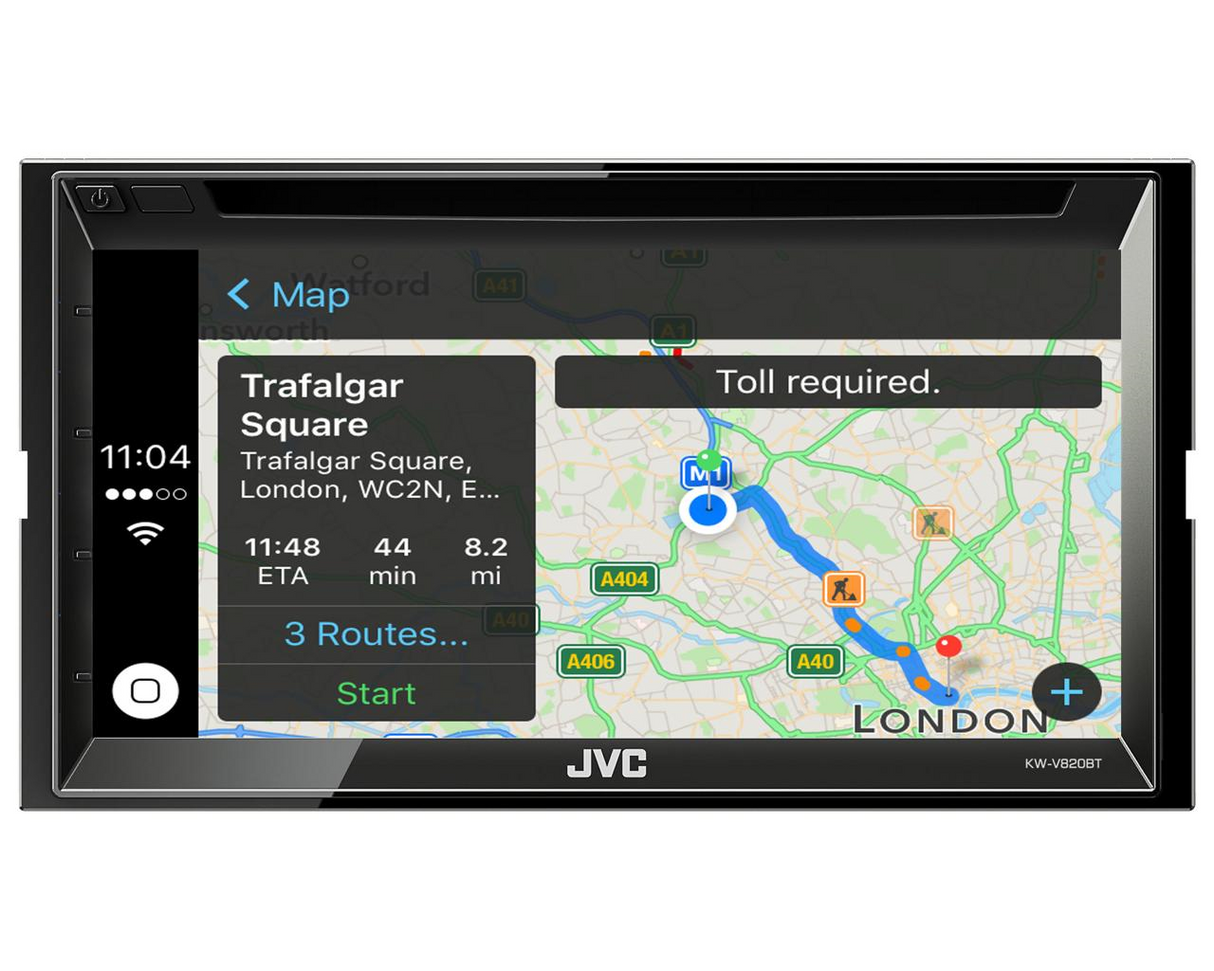 Multimedija automobiliui JVC KW-V820BT, 2-DIN, DVD, CD, USB, BLUETOOTH, Apple CarPlay Multimedija JVC AUTOGARSAS.LT