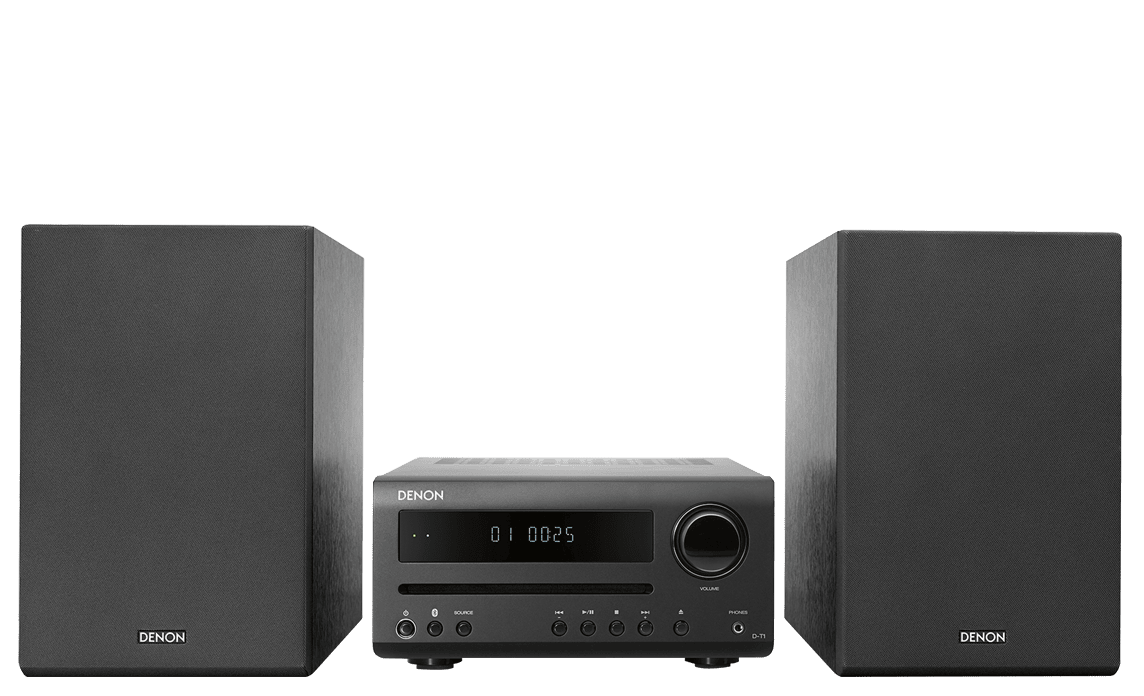 Denon D-T1, Stereo Radijo imtuvas su CD ir kolonėlėmis (įvairių spalvų)- juoda