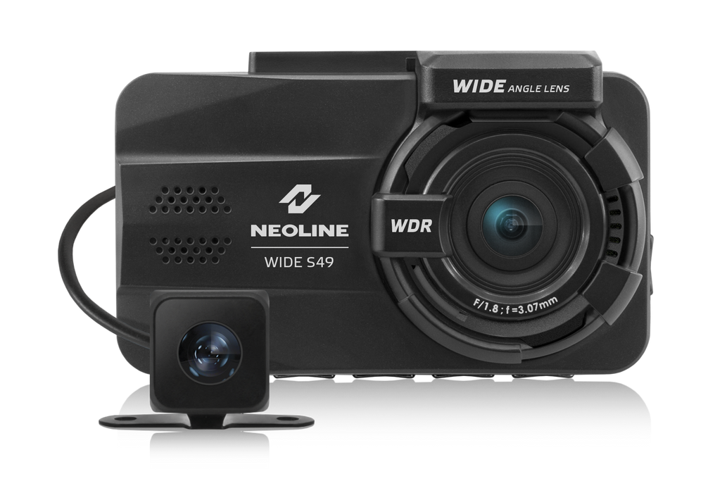 Vaizdo registratorius Neoline WIDE S49 su galine vaizdo kamera Vaizdo registratoriai - radarų detektoriai Neoline AUTOGARSAS.LT