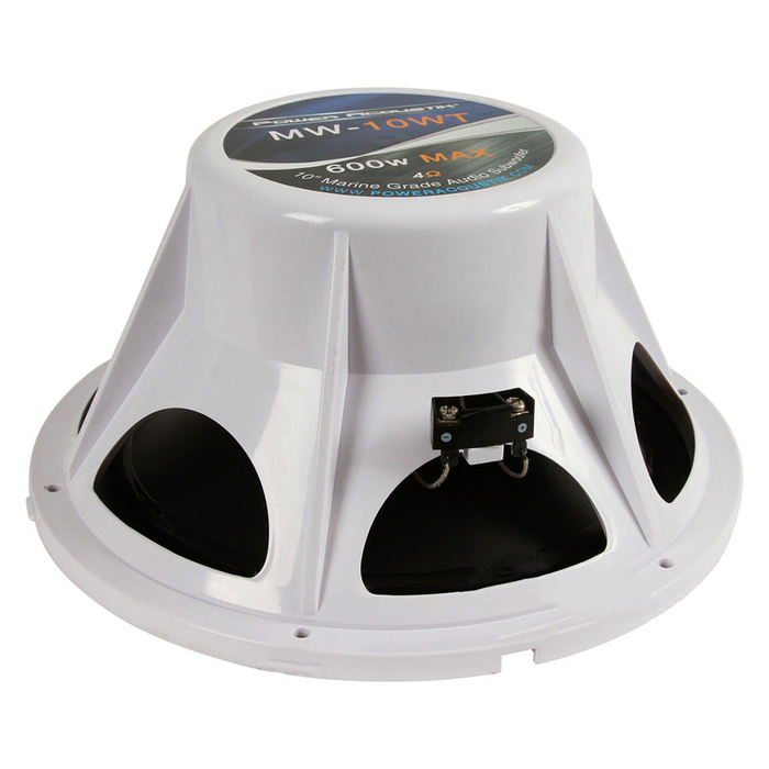 Power Acoustik MW-10WT, vandeiniui atsparus žemų dažnių garsiakalbis- galas