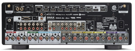 Marantz CINEMA 50, Premium 9.4 kanalų 8K AV Resyveris-Stiprintuvas su Dolby Atmos - galinė panelė su daugybe jungčių