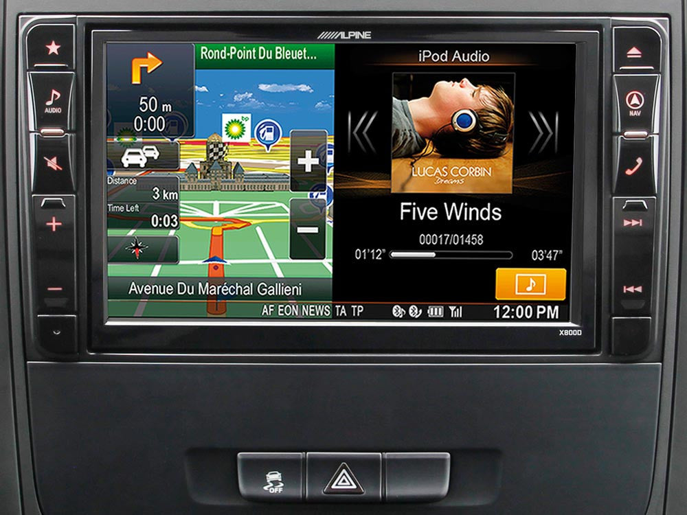 Navigacinė sistema Alpine X800D-V447, skirta Benz Vito 447 GPS navigacija Alpine AUTOGARSAS.LT