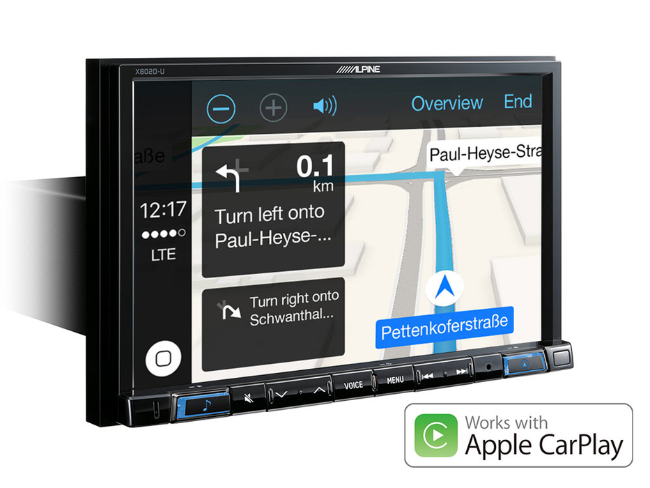 Pažangi navigacinė sistema Alpine X802D-U, 2-DIN, USB, HDMI, BLUETOOTH, Apple CarPlay ir Android Auto GPS navigacija Alpine AUTOGARSAS.LT