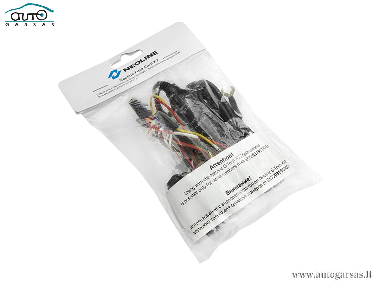 Maitinimo kabelis Neoline Fuse Cord X7 ir magnetinis laikiklis Vaizdo registratoriai - radarų detektoriai Neoline AUTOGARSAS.LT