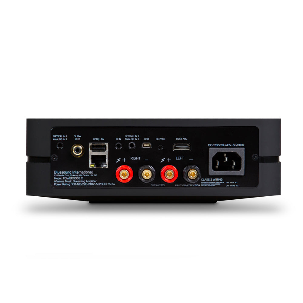 Bluesound POWERNODE 2i (Su HDMI), belaidis garso stiprintuvas (įvairių spalvų) - Galas