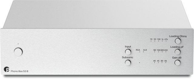 Pro-Ject Phono Box S3 B, pradinis balansuotas Phono stiprintuvas (įvairių spalvų)- SIDABRINĖ