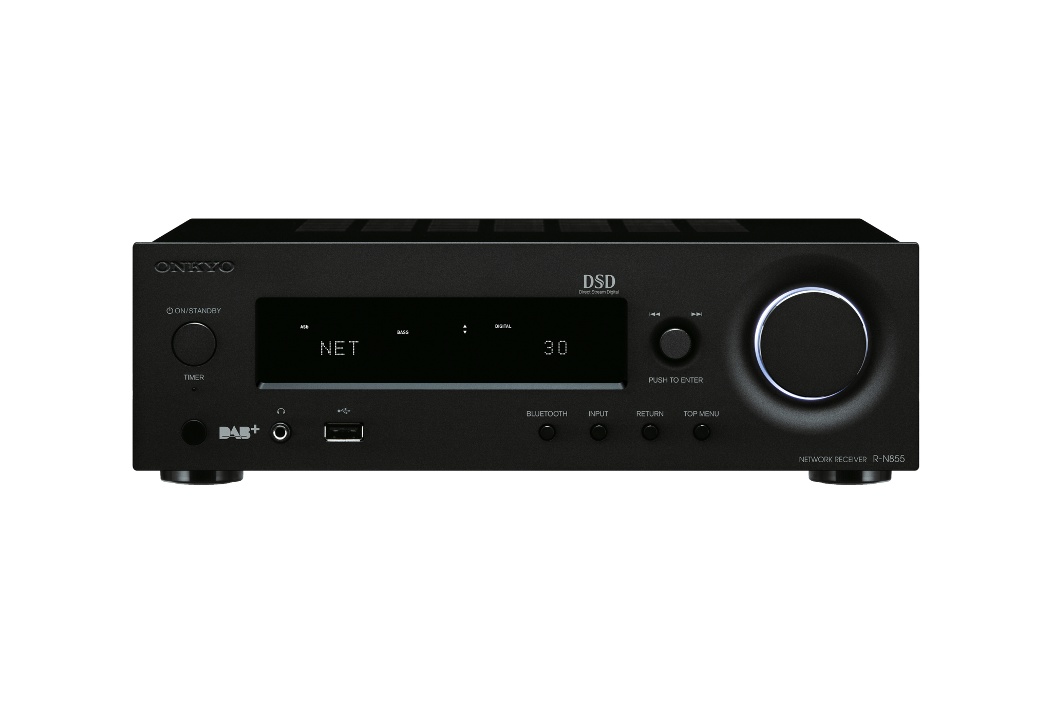 Tinklinis stereo resyveris Onkyo R-N855 2.1, 2x70W Stereo Onkyo AUTOGARSAS.LT