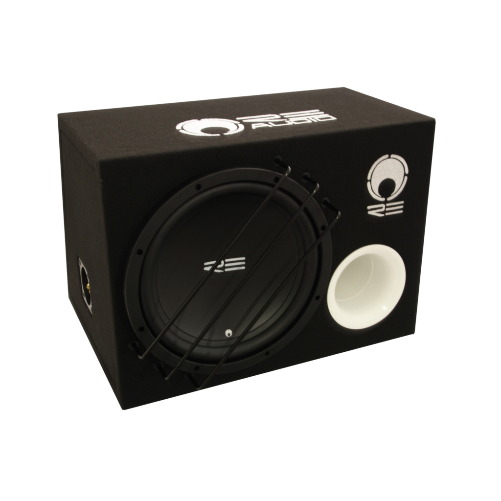 RE Audio REX12S4-BR, 175W automobilinis žemų dažnių garsiakalbis su korpusu